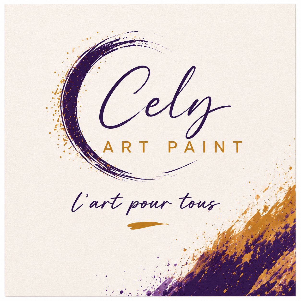 Recto de la carte de visite Cely Art Paint