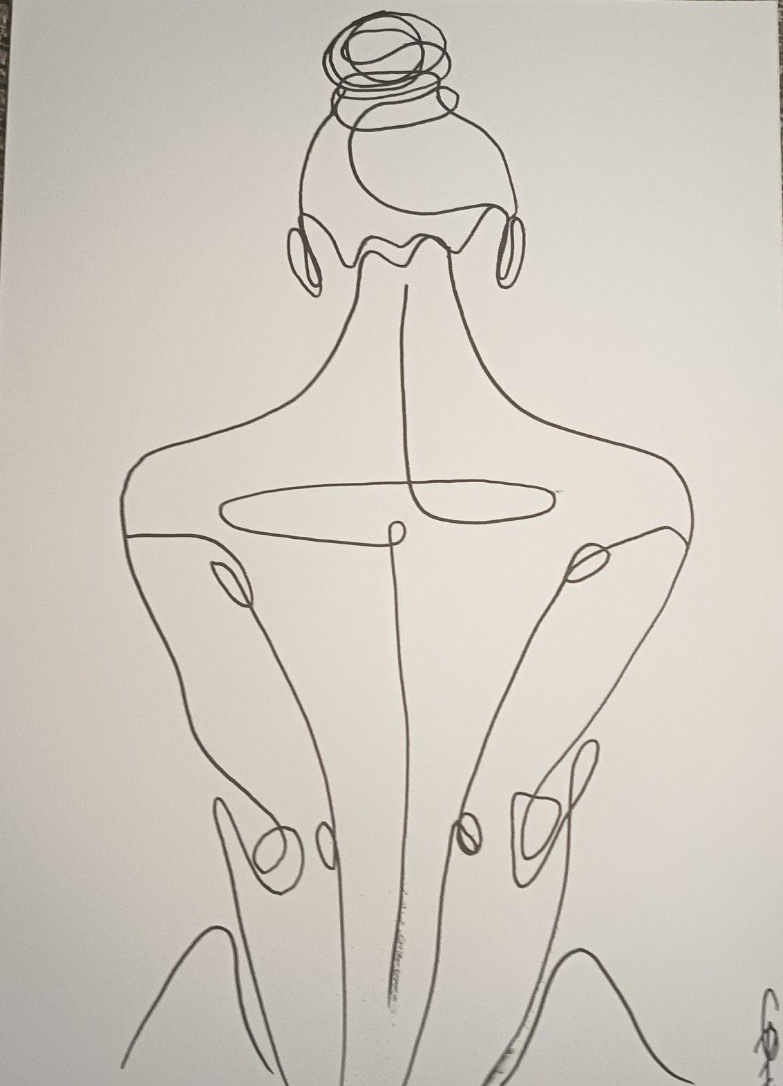 Silouhette sexy - Œuvre originale de Cely
