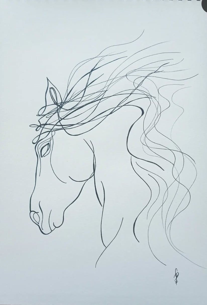 Horse - Œuvre originale de Cely