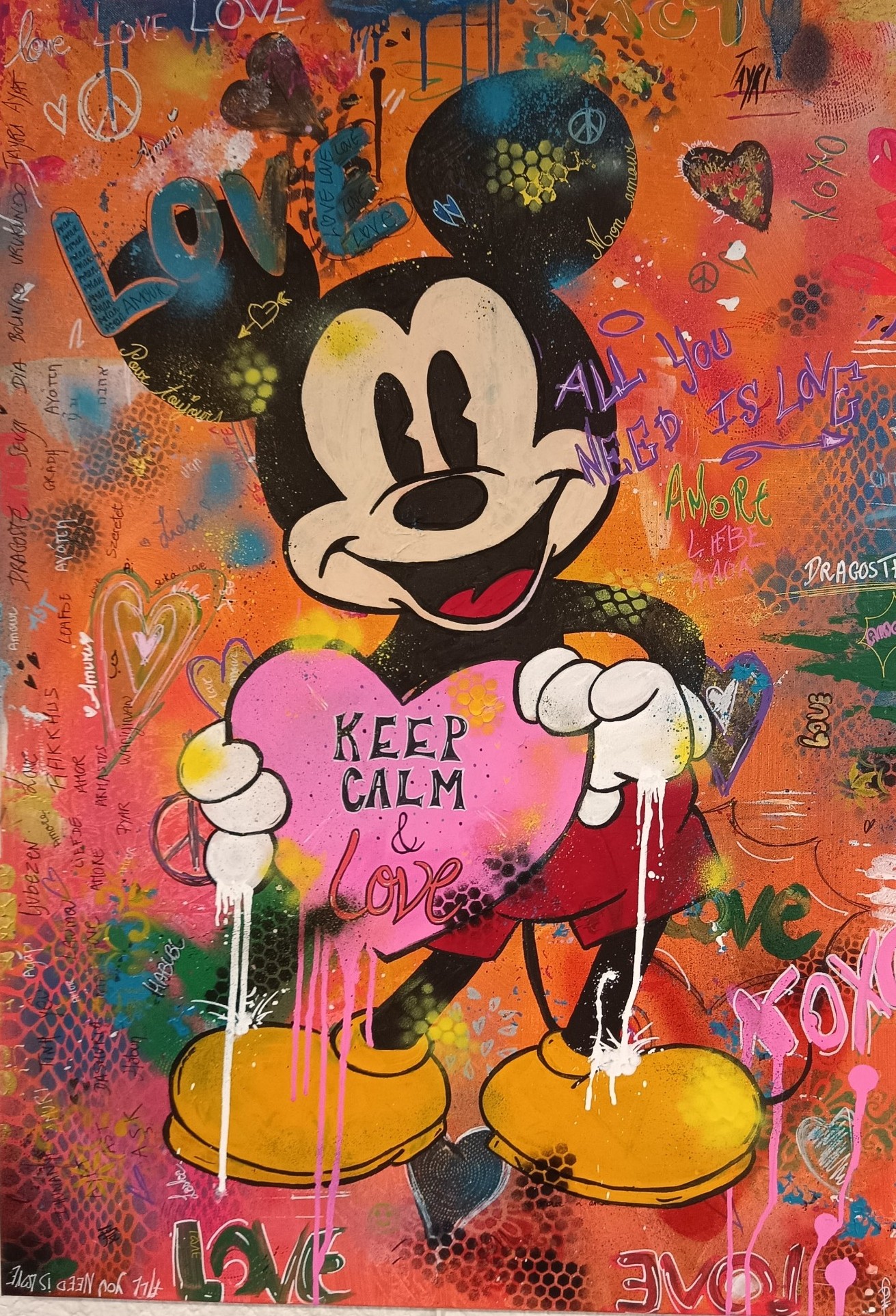 Keep calm and love - Œuvre originale de Cely