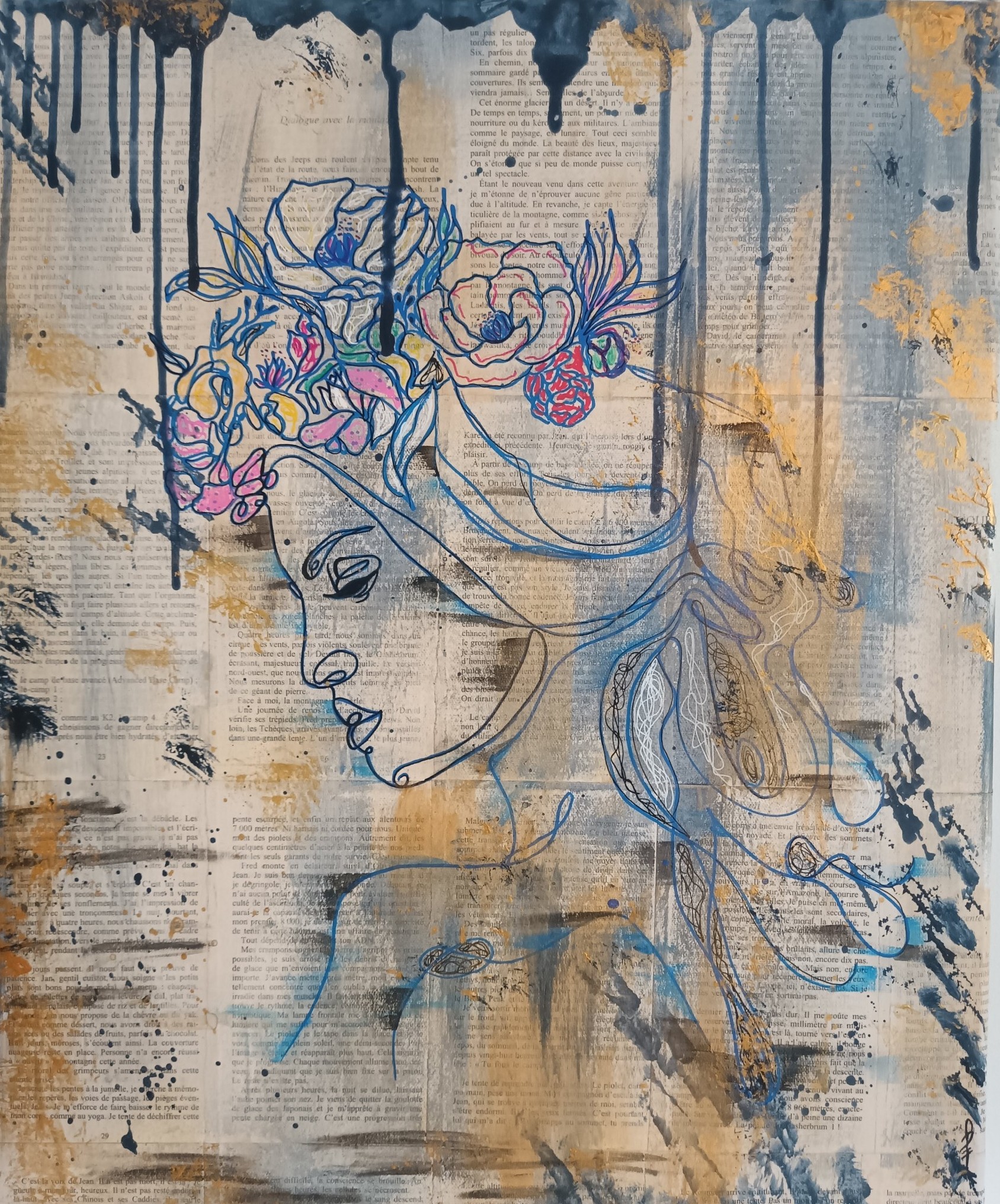 Le silence est d'or - Œuvre originale de Cely