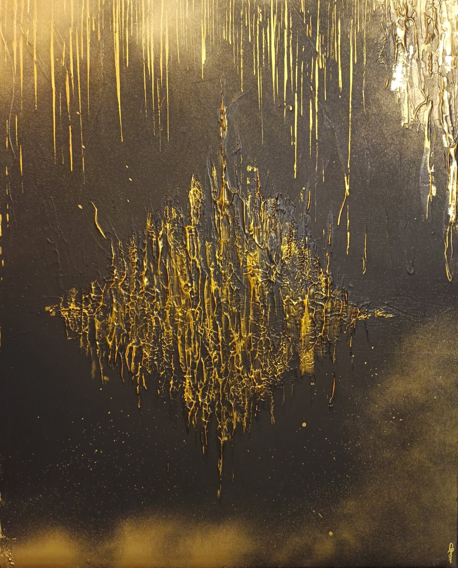 Gold vibes - Œuvre originale de Cely