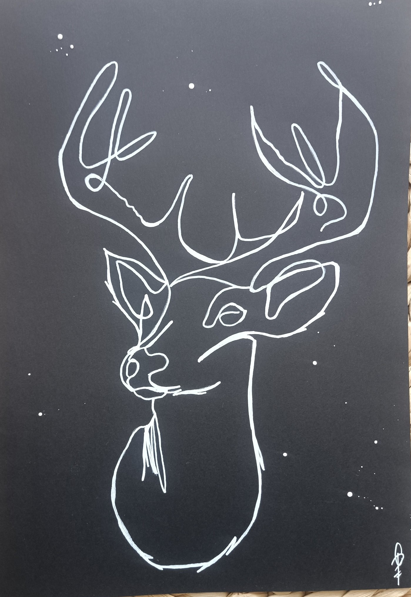 Cerf - Œuvre originale de Cely