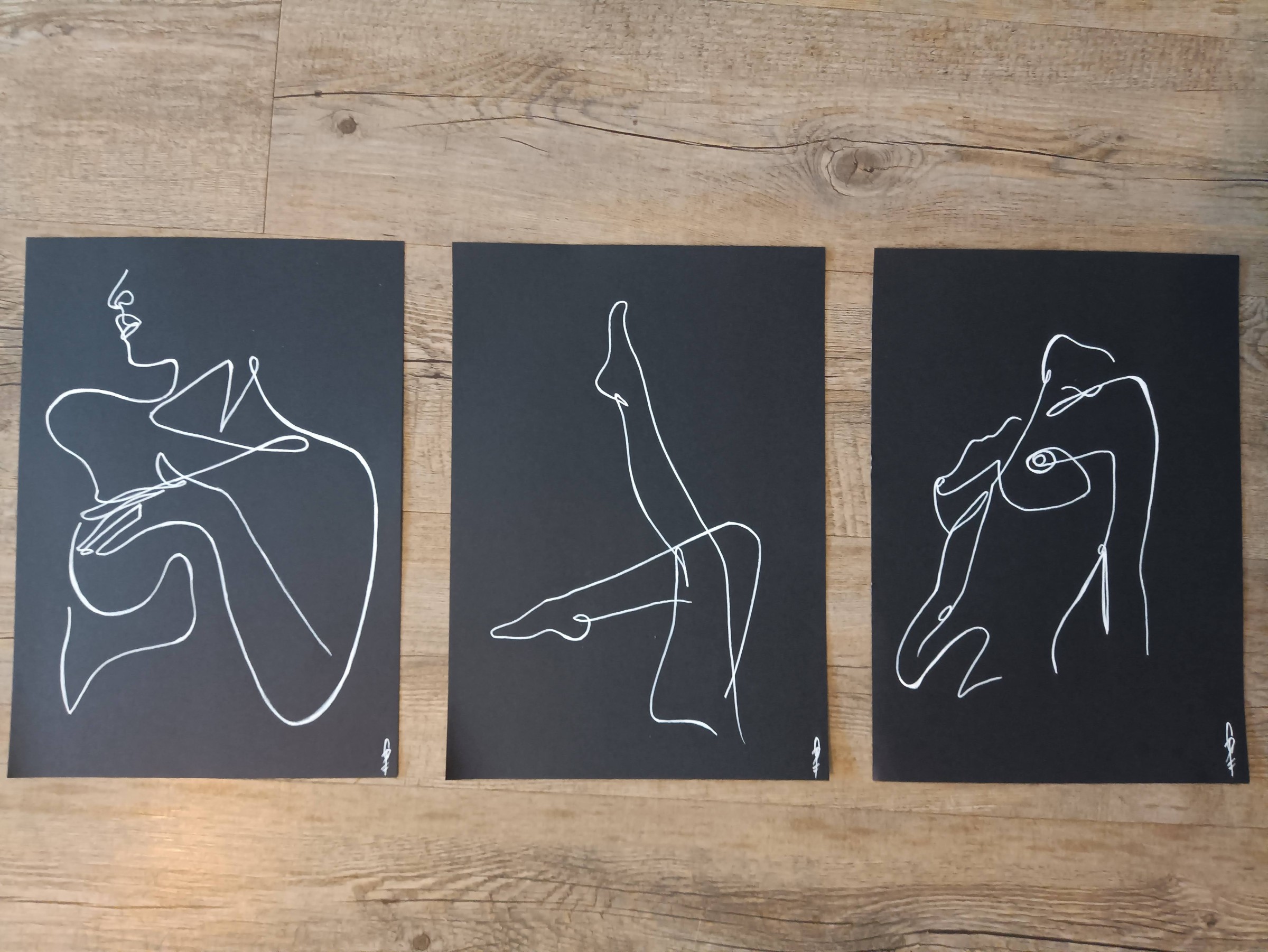 Triptyque - Œuvre originale de Cely